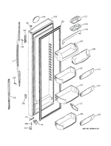 03 - Fresh Food Door parts for Ge Refrigerator PSC23NGMCWW from AppliancePartsPros.com
