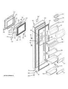 03 - Fresh Food Door parts for Ge Refrigerator PSG27SHSBCSS from AppliancePartsPros.com