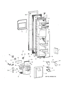 02 - Freezer Door parts for Ge Refrigerator ZFSB27DYBSS from AppliancePartsPros.com