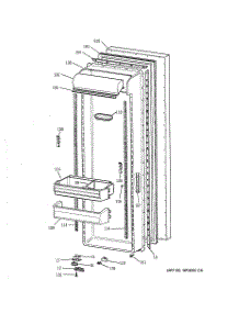 03 - Fresh Food Door parts for Ge Refrigerator ZFSB27DYBSS from AppliancePartsPros.com