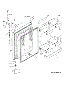 02 - Fresh Food Door parts for Ge Refrigerator PTS25SBMBRBS from AppliancePartsPros.com