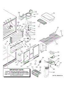 03 - Freezer Section parts for Ge Refrigerator PTS25SBMBRBS from AppliancePartsPros.com