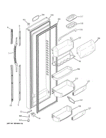 02 - Fresh Food Door parts for Ge Refrigerator PSG27MISAFBB from AppliancePartsPros.com