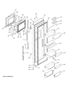 03 - Fresh Food Door parts for Ge Refrigerator PSC23NHMACC from AppliancePartsPros.com