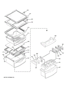 10 - Fresh Food Shelves parts for Ge Refrigerator PSW26SGRASS from AppliancePartsPros.com