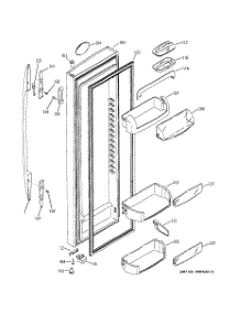 04 - Fresh Food Door parts for Ge Refrigerator PSW26SSNASS from AppliancePartsPros.com