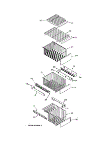 Freezer Shelves parts for Ge Refrigerator PSW26MSTASS from AppliancePartsPros.com