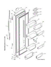 03 - Fresh Food Door parts for Ge Refrigerator PSC23NGNAWW from AppliancePartsPros.com
