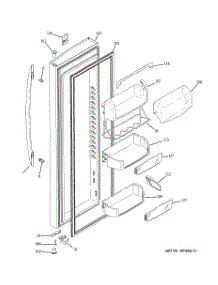 02 - Fresh Food Door parts for Ge Refrigerator PSW26MSRDSS from AppliancePartsPros.com