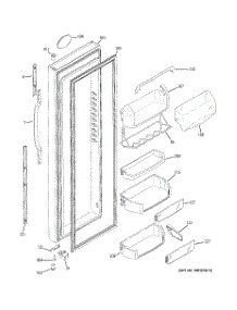 03 - Fresh Food Door parts for Ge Refrigerator PSG27NGSBFWW from AppliancePartsPros.com