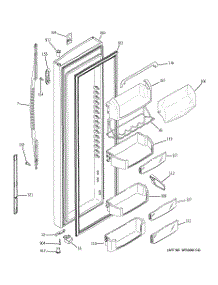 03 - Fresh Food Door parts for Ge Refrigerator PSC23NGSABB from AppliancePartsPros.com