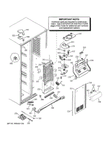 04 - Freezer Section parts for Ge Refrigerator PSC23NHSAWW from AppliancePartsPros.com