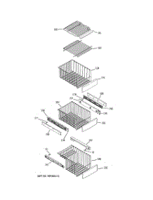 06 - Freezer Shelves parts for Ge Refrigerator PSC23NGSABB from AppliancePartsPros.com