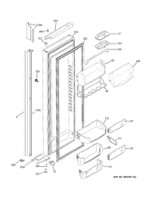 02 - Fresh Food Door parts for Ge Refrigerator PJG25MGTAFKB from AppliancePartsPros.com