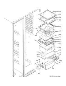 08 - Fresh Food Shelves parts for Ge Refrigerator PJG25MGTAFKB from AppliancePartsPros.com