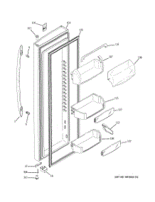 02 - Fresh Food Door parts for Ge Refrigerator PSW26LSRDSS from AppliancePartsPros.com