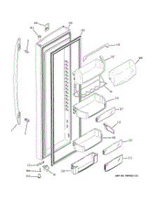 03 - Fresh Food Door parts for Ge Refrigerator PSW23PSRCKSS from AppliancePartsPros.com