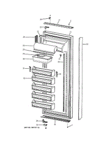 02 - Fresh Food Door parts for Ge Refrigerator ZIS42CMC from AppliancePartsPros.com