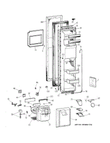 02 - Freezer Door parts for Ge Refrigerator ZFSB27DAASS from AppliancePartsPros.com