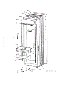 03 - Fresh Food Door parts for Ge Refrigerator ZFSB27DAASS from AppliancePartsPros.com