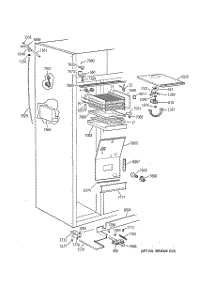 03 - Freezer Section parts for Ge Refrigerator ZISS42NCBSS from AppliancePartsPros.com
