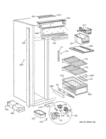 04 - Freezer Section parts for Ge Refrigerator ZISS42NCBSS from AppliancePartsPros.com
