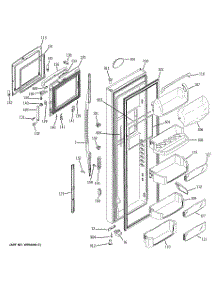 03 - Fresh Food Door parts for Ge Refrigerator PSC23NHPBWW from AppliancePartsPros.com