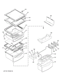 09 - Fresh Food Shelves parts for Ge Refrigerator PSC23NHPBWW from AppliancePartsPros.com