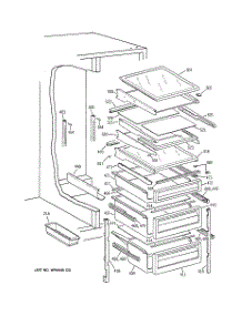 06 - Fresh Food Shelves parts for Ge Refrigerator ZFSB27DAGSS from AppliancePartsPros.com