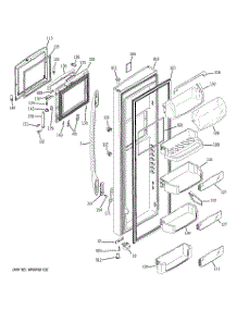 03 - Fresh Food Door parts for Ge Refrigerator PSC23NHSABB from AppliancePartsPros.com