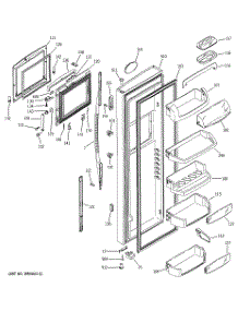 03 - Fresh Food Door parts for Ge Refrigerator PSG27NHMACBB from AppliancePartsPros.com