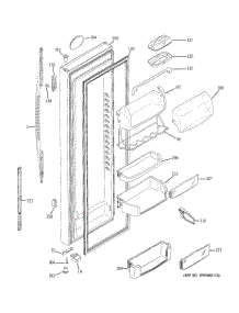 02 - Fresh Food Door parts for Ge Refrigerator PSG27SIMHCBS from AppliancePartsPros.com