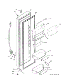 02 - Fresh Food Door parts for Ge Refrigerator PHG25MGTAFBB from AppliancePartsPros.com