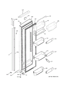 03 - Fresh Food Door parts for Ge Refrigerator PSI23NGTDWV from AppliancePartsPros.com