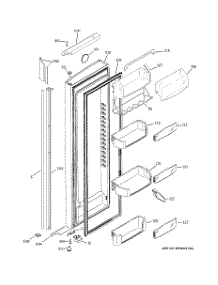 03 - Fresh Food Door parts for Ge Refrigerator PSI23NGTECV from AppliancePartsPros.com