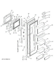 03 - Fresh Food Door parts for Ge Refrigerator PSC23NHMDWW from AppliancePartsPros.com