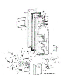 02 - Freezer Door parts for Ge Refrigerator ZFSB27DAESS from AppliancePartsPros.com