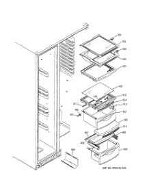 08 - Fresh Food Shelves parts for Ge Refrigerator PSW26LSRESS from AppliancePartsPros.com