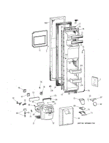02 - Freezer Door parts for Ge Refrigerator ZFSB27DYASS from AppliancePartsPros.com