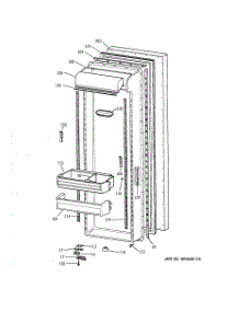 03 - Fresh Food Door parts for Ge Refrigerator ZFSB27DYASS from AppliancePartsPros.com