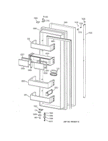 02 - Fresh Food Door parts for Ge Refrigerator ZISS42NCASS from AppliancePartsPros.com