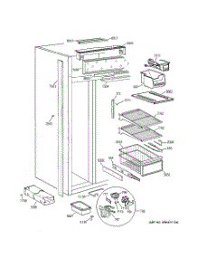 04 - Freezer Section parts for Ge Refrigerator ZISS42NCASS from AppliancePartsPros.com
