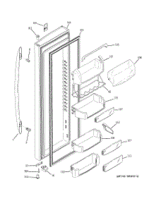 03 - Fresh Food Door parts for Ge Refrigerator PSC23NSTDSS from AppliancePartsPros.com