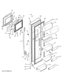 03 - Fresh Food Door parts for Ge Refrigerator PSC23NHSBBB from AppliancePartsPros.com