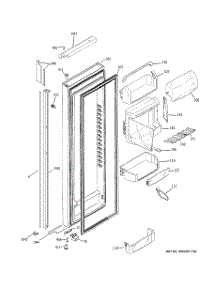 03 - Fresh Food Door parts for Ge Refrigerator PJG25PGTAFKB from AppliancePartsPros.com