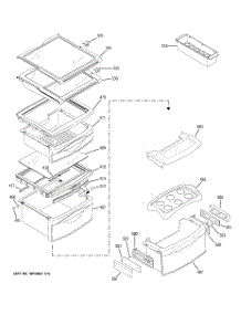 09 - Fresh Food Shelves parts for Ge Refrigerator PJG25PGTAFKB from AppliancePartsPros.com