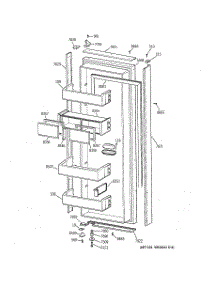 02 - Fresh Food Door parts for Ge Refrigerator ZIS42NYB from AppliancePartsPros.com