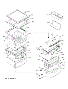 09 - Fresh Food Shelves parts for Ge Refrigerator PSG27NHMACWW from AppliancePartsPros.com