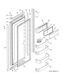 03 - Fresh Food Door parts for Ge Refrigerator ZSGW420DMC from AppliancePartsPros.com