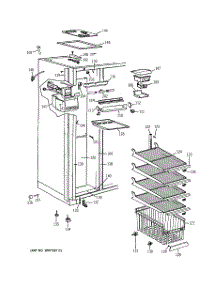 03 - Freezer Section parts for Ge Refrigerator ZIS42CMB from AppliancePartsPros.com